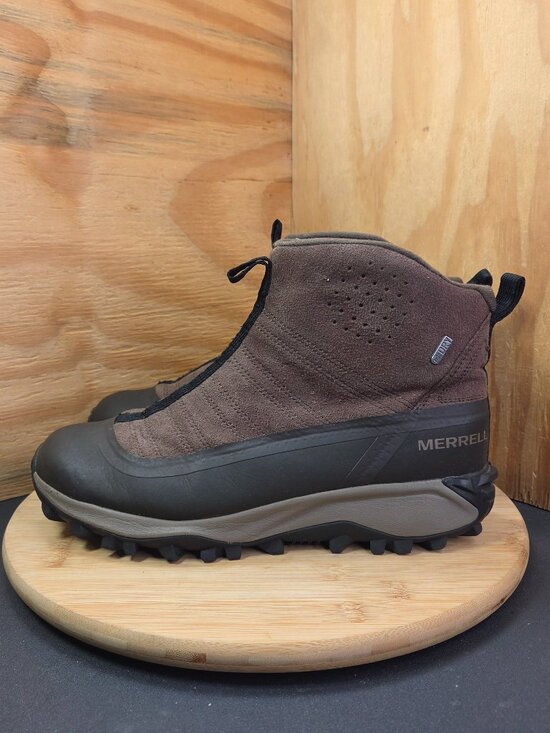 Merrell Thermo Snowdrift Mens Brown Waterproof Mid Shell Side Zip Boots Size 8.5 main image 8
